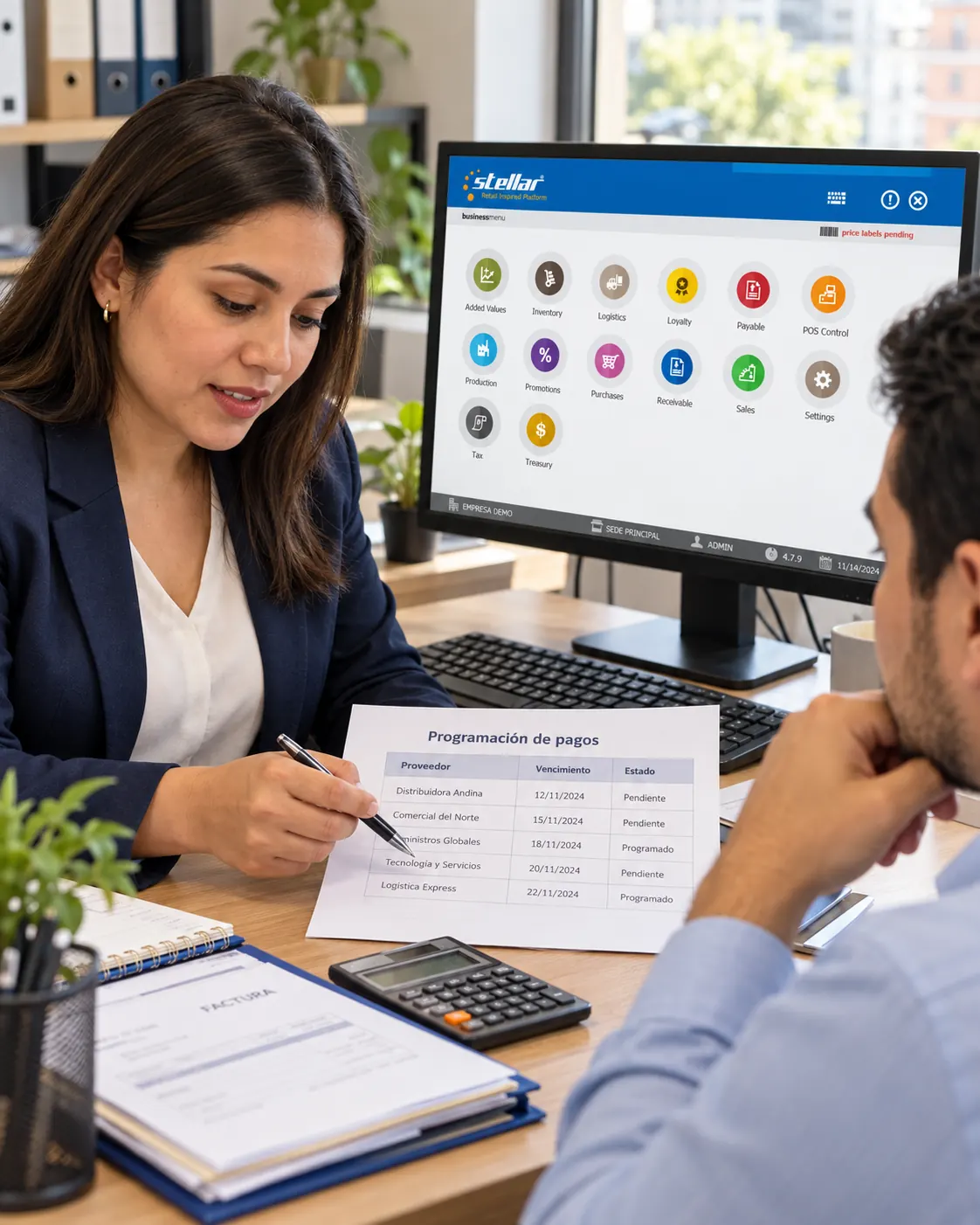 Pay experience in an administrative team; generated scene