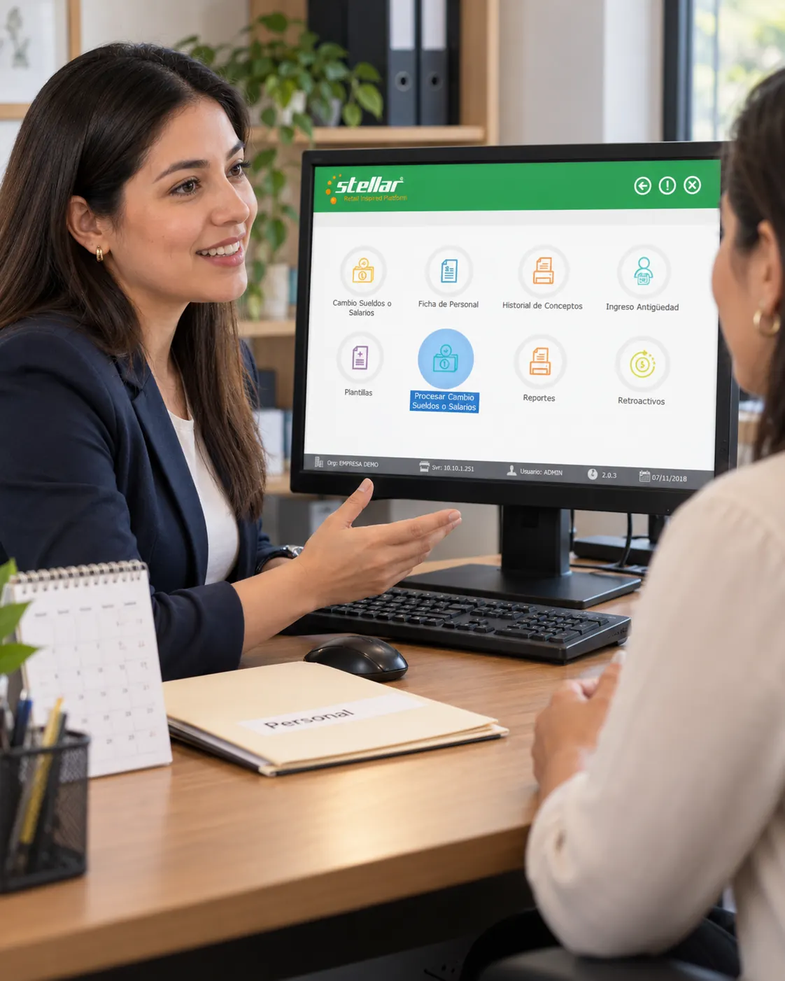People experience in an administrative team; generated scene