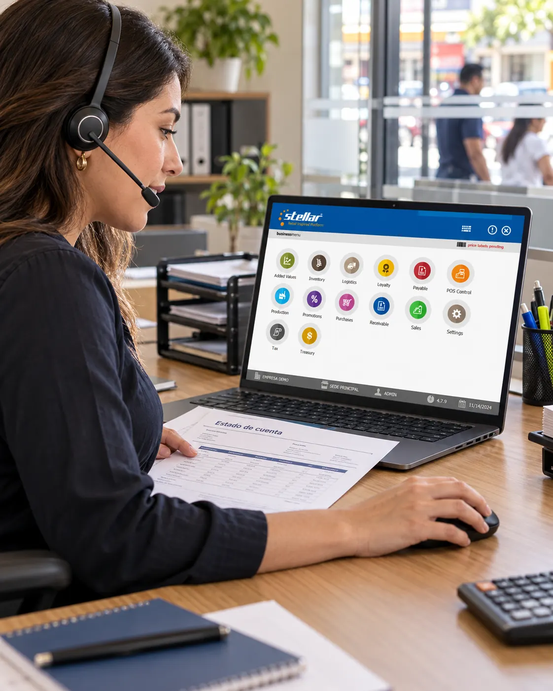 Collect experience in an administrative team; generated scene