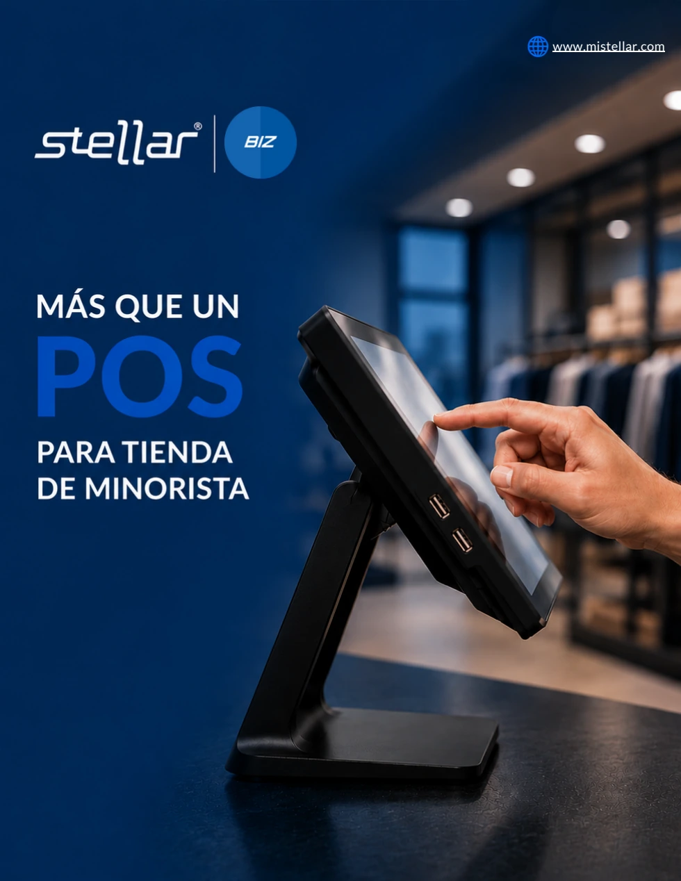 Cover of the original Stellar BIZ brochure for retailers